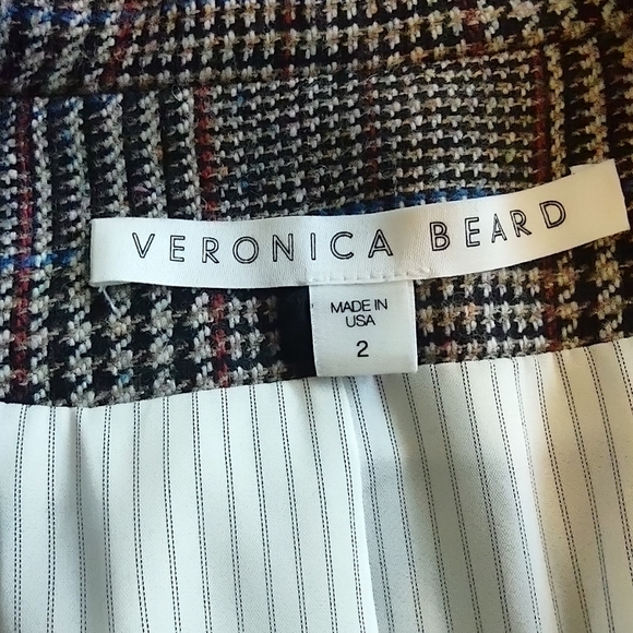Veronica Beard 2 beacon plaid houndstooth Dickey jacket blazer tweed - Picture 7 of 13